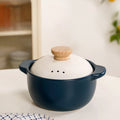 Cera Ceramic Cooking Pot With Lid Teal 2400ml Nestasia