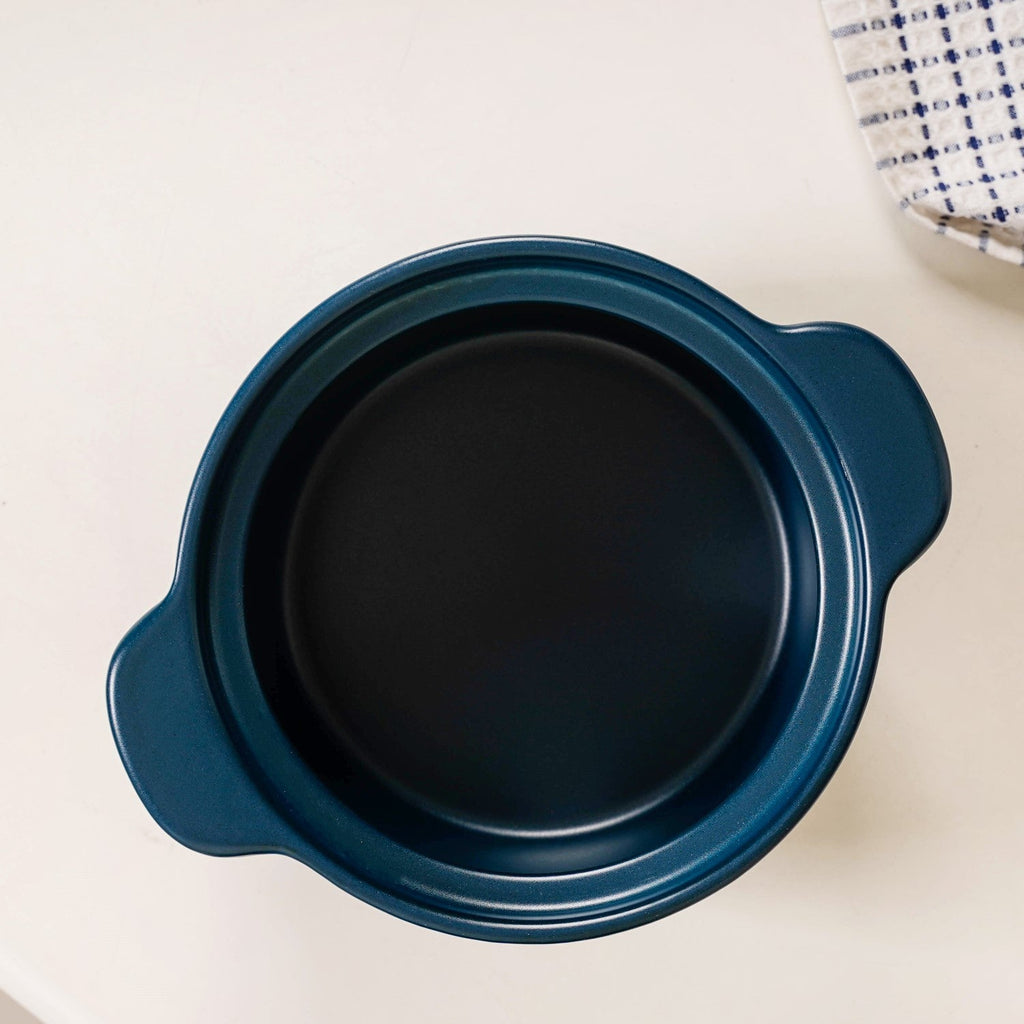 Cera Ceramic Cooking Pot With Lid Teal 2400ml Nestasia