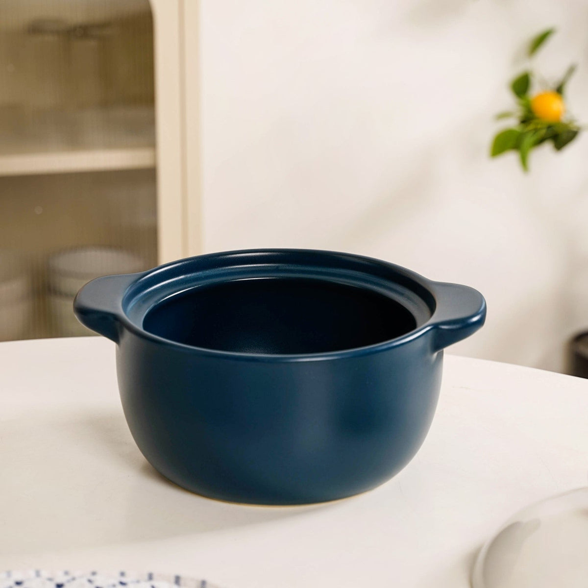 Cera Ceramic Cooking Pot With Lid Teal 2400ml Nestasia