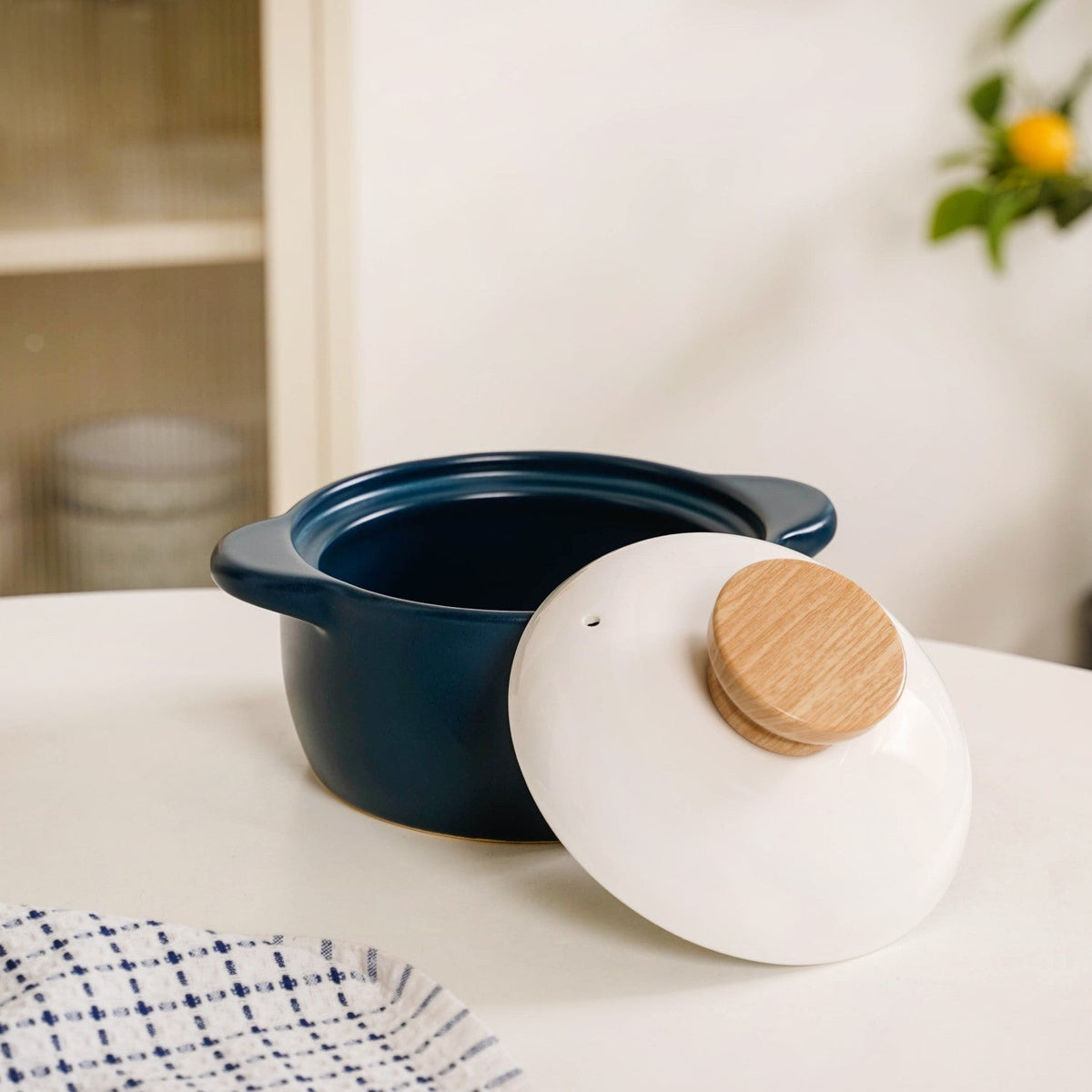 Cera Korean Stew Pot With Lid Teal 1150ml Nestasia