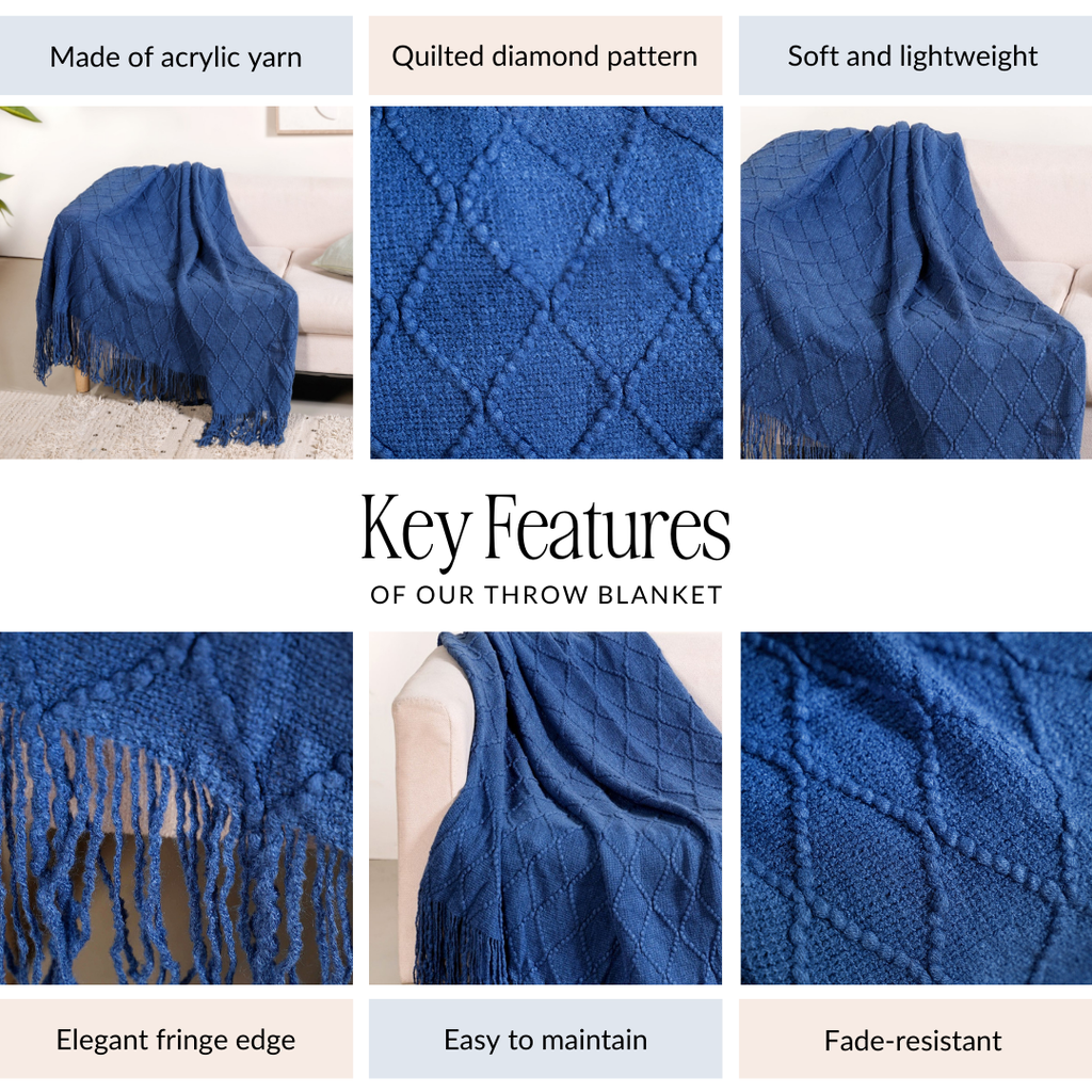 Blue Hue Couch Throw Nestasia