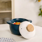 Cera Cooking Pot With Lid Teal 1800ml Nestasia