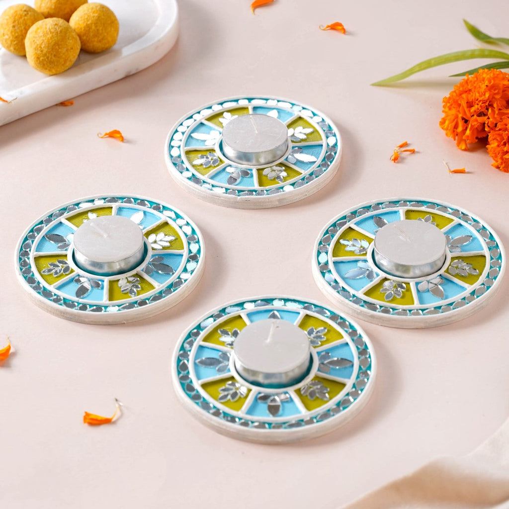 Nature Galore Lippan Art Tealight Candle Holder Set Of 4 Nestasia