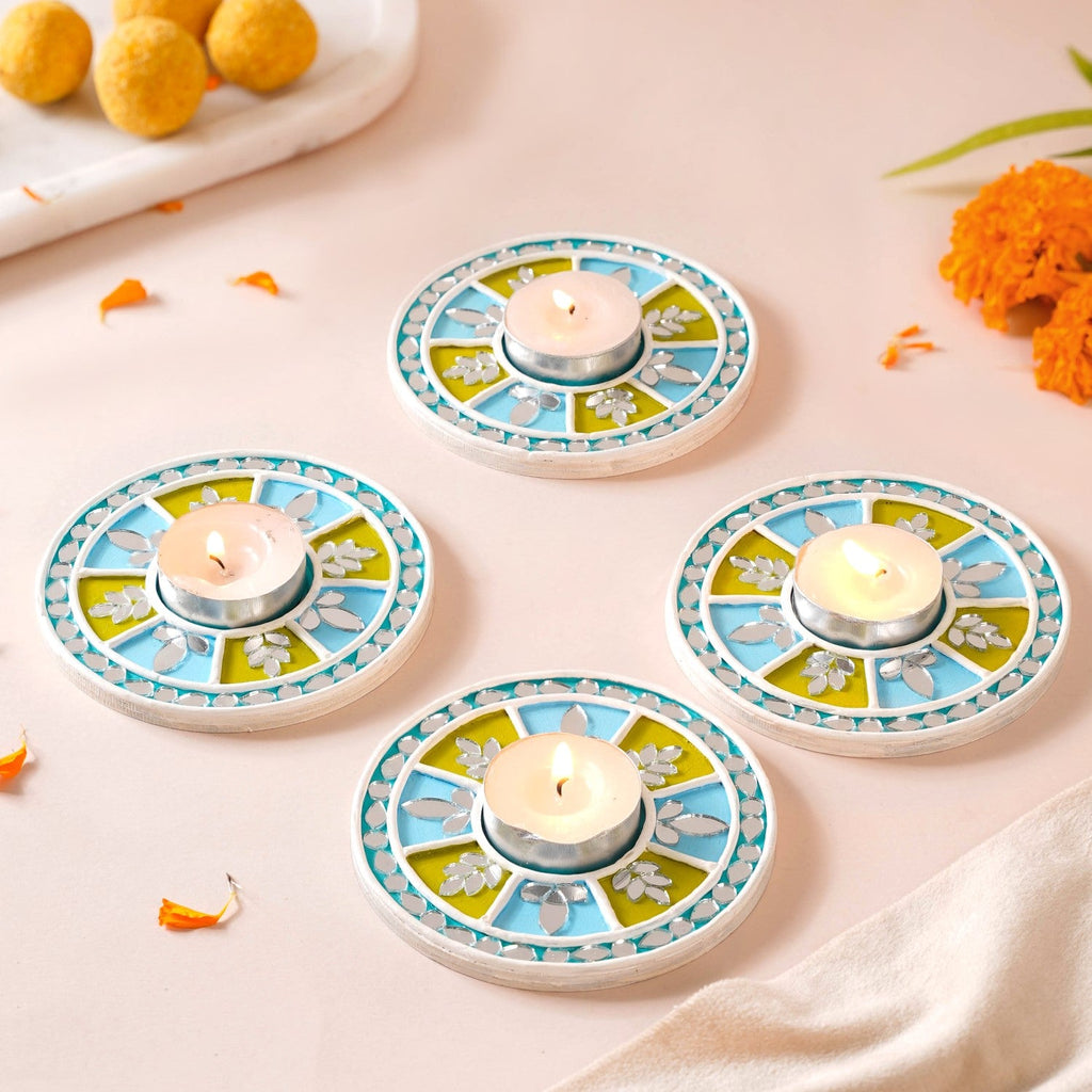 Nature Galore Lippan Art Tealight Candle Holder Set Of 4 Nestasia