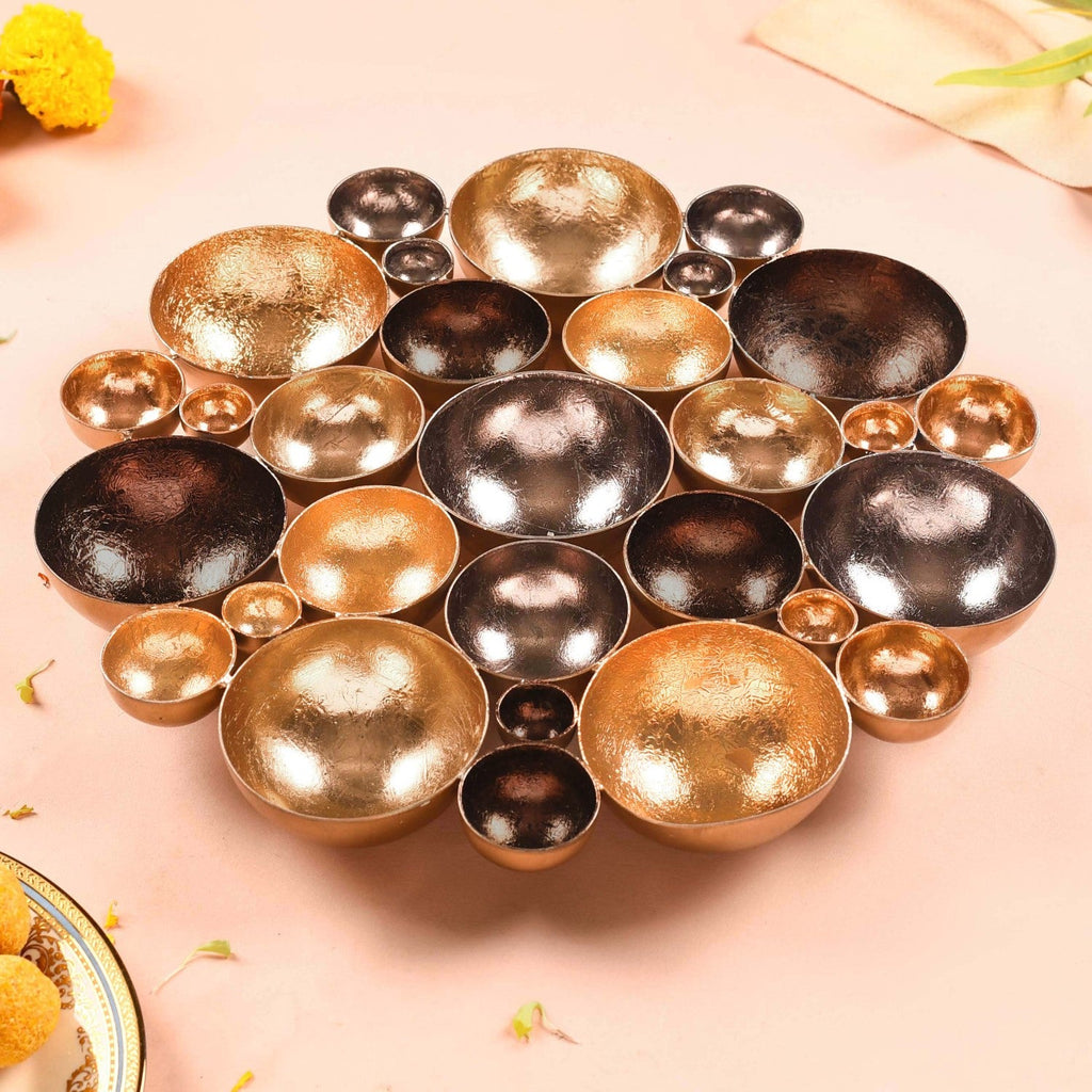 Table Top Decorative Tea Light Holder Gold Nestasia