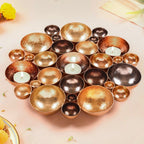 Table Top Decorative Tea Light Holder Gold Nestasia