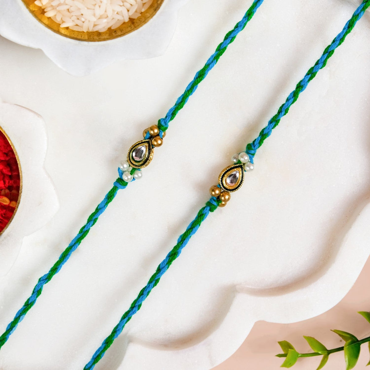 Teardrop Rakhi Gift Set Nestasia