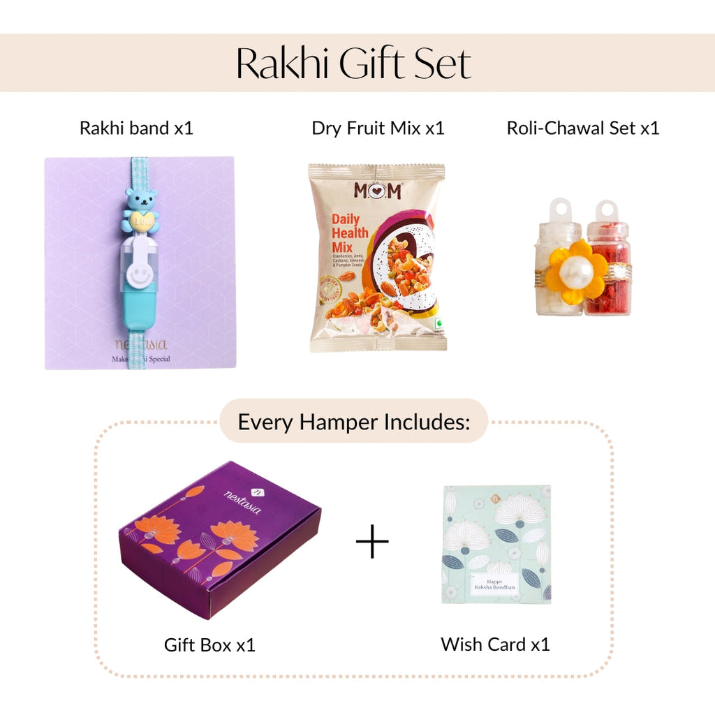 Teddy Love Rakhi Gift Set Nestasia