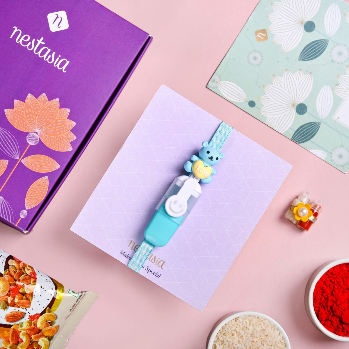 Teddy Love Rakhi Gift Set Nestasia