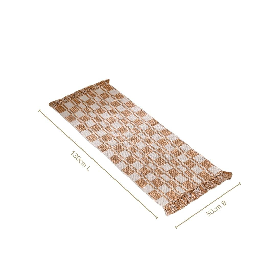 Terra Checks Handwoven Floor Runner 130x50cm Nestasia