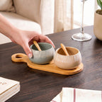 Terra Duo Platter With Spoon Set Of 5 Nestasia