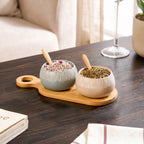 Terra Duo Platter With Spoon Set Of 5 Nestasia