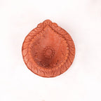 Set Of 48 Flower Motif Carved Earthen Clay Diyas Nestasia