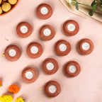 Matki Earthen Clay Diyas Set Of 24 Nestasia