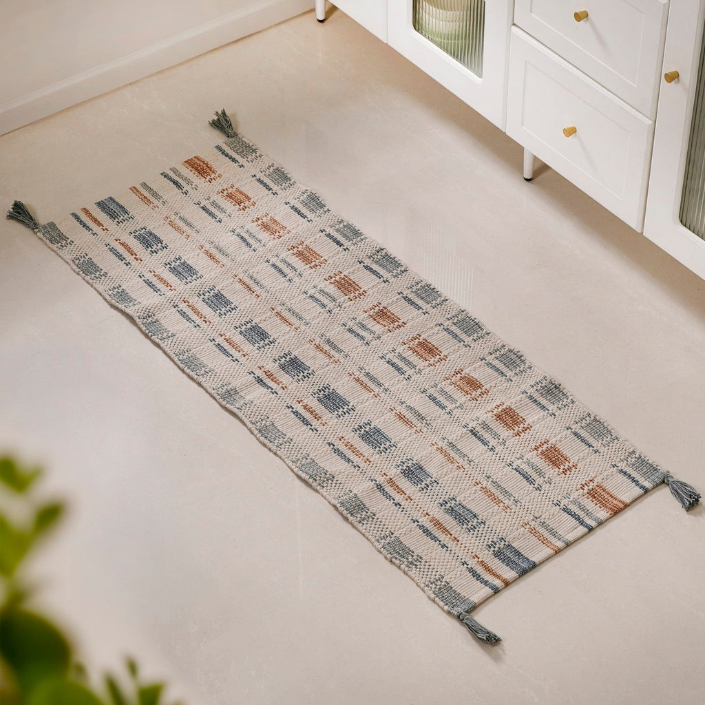 Terracotta Drift Bedside Kitchen Floor Runner 130x50cm Nestasia
