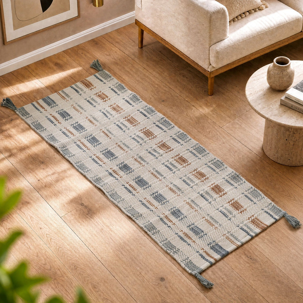 Terracotta Drift Bedside Kitchen Floor Runner 130x50cm Nestasia