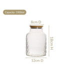 Borosilicate Textured Airtight Jar Set Of 2 1900ml Nestasia