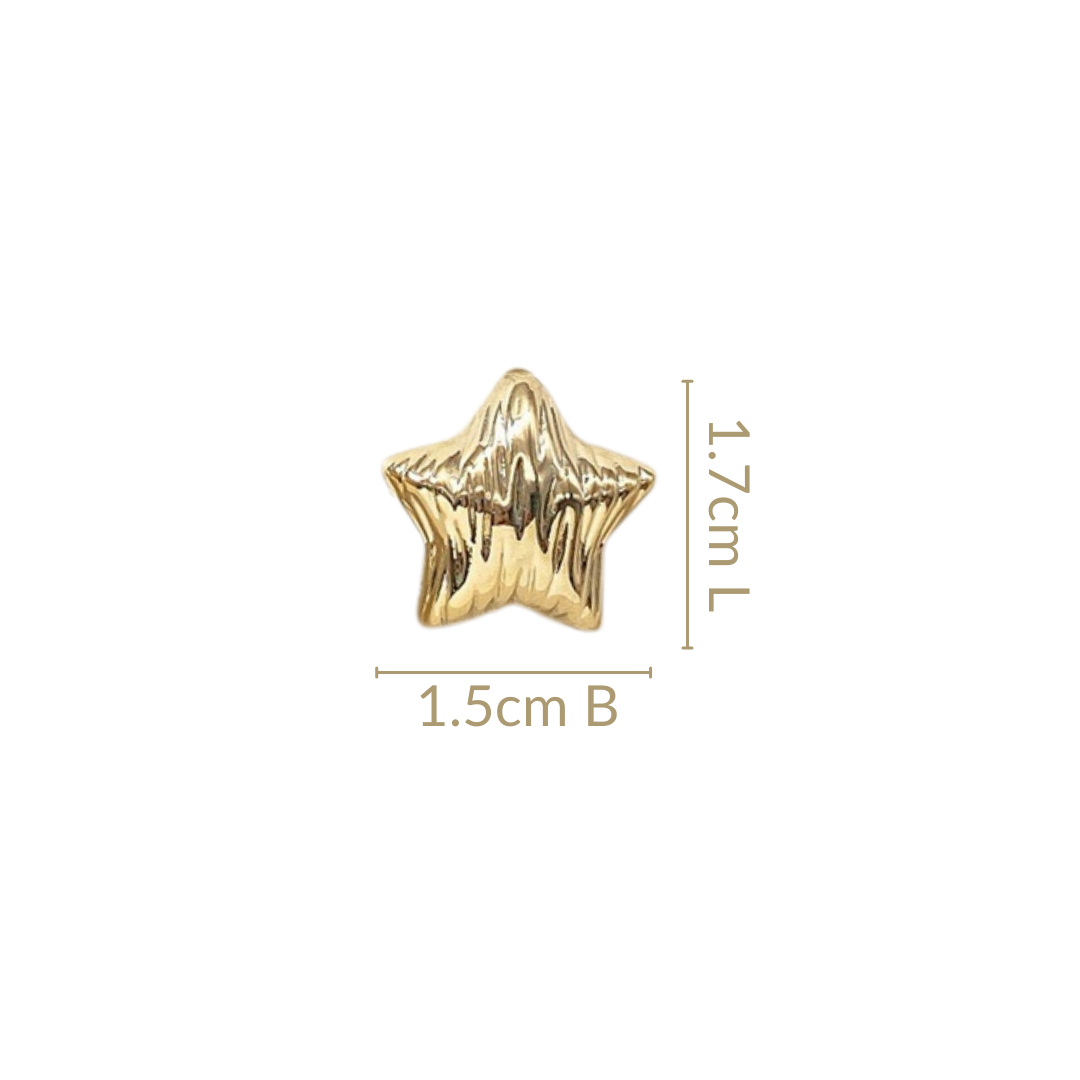 Textured Star Studs Nestasia