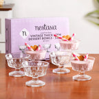 Retro Dessert Glass Set Of 6 120ml Nestasia