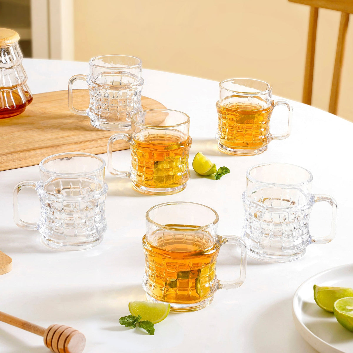 Textured Tea Cup Set Of 6 165ml Nestasia