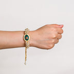The Royal Emerald Rakhi Gift Set Nestasia