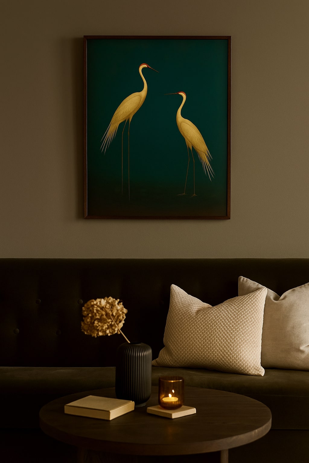 The Eternal Pair | Printed Canvas Wall Art Contrast Living
