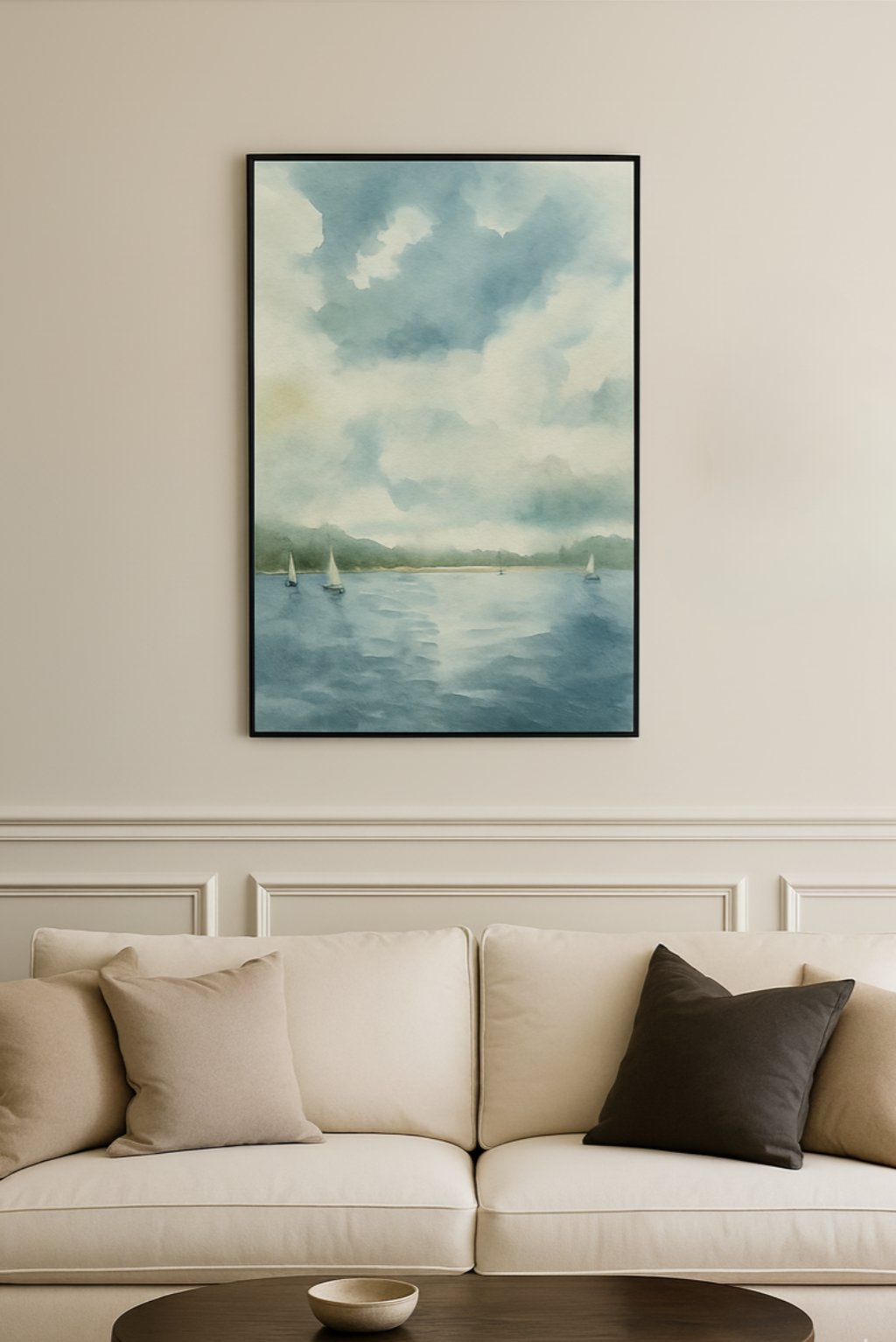The Ocean of Peace | Printed Canvas Wall Art Contrast Living