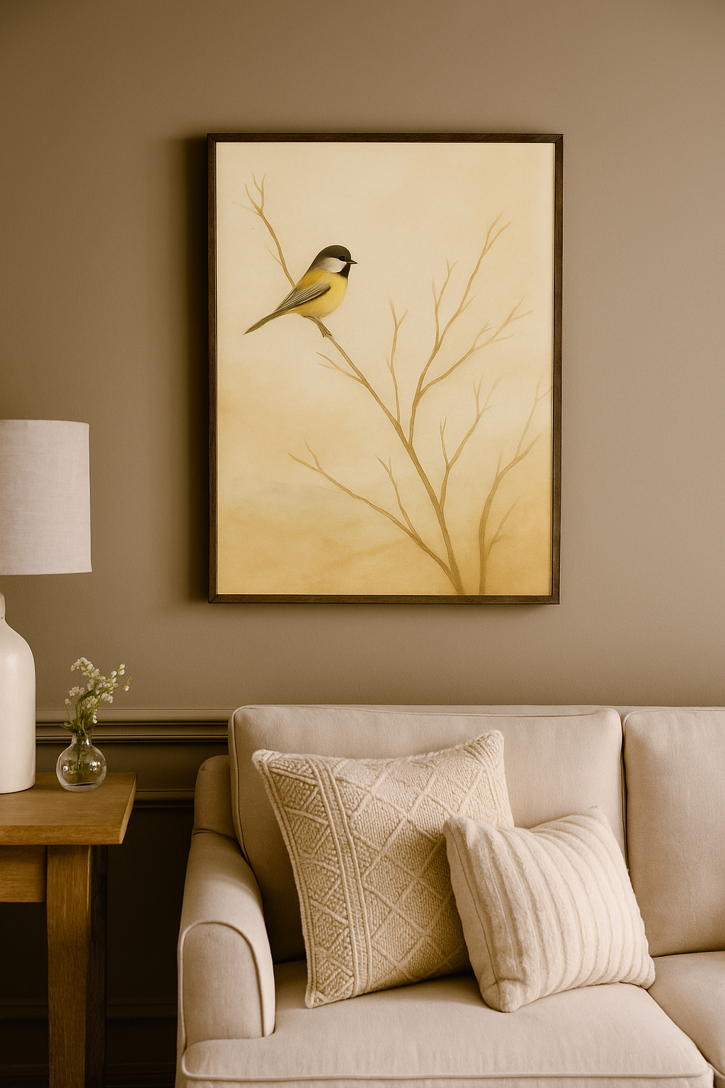 The Silent Song | Printed Canvas Wall Art Contrast Living