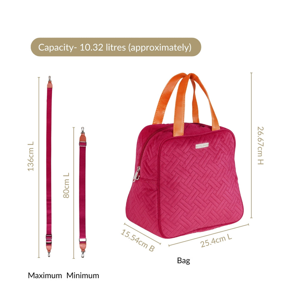 Thermal Insulated Office Lunch Bag Pink Nestasia