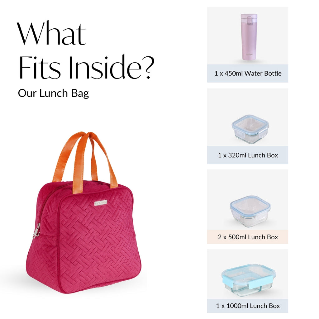 Thermal Insulated Office Lunch Bag Pink Nestasia