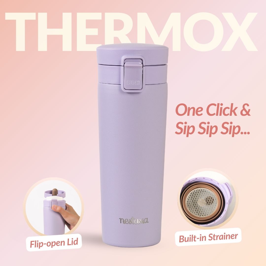 Thermox Insulated Vacuum Travel Flask Periwinkle 475ml Nestasia