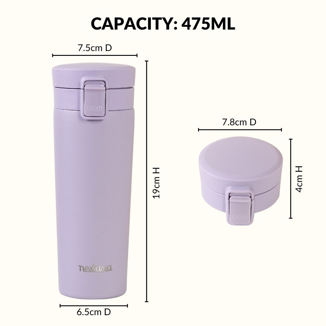 Thermox Insulated Vacuum Travel Flask Periwinkle 475ml Nestasia
