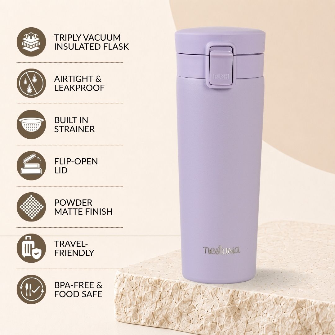 Thermox Insulated Vacuum Travel Flask Periwinkle 475ml Nestasia