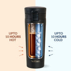 Thermox Insulated Vacuum Travel Flask Black Noir 475ml Nestasia