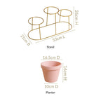 TerraTier Three In One Planter Set With Stand Pink Nestasia