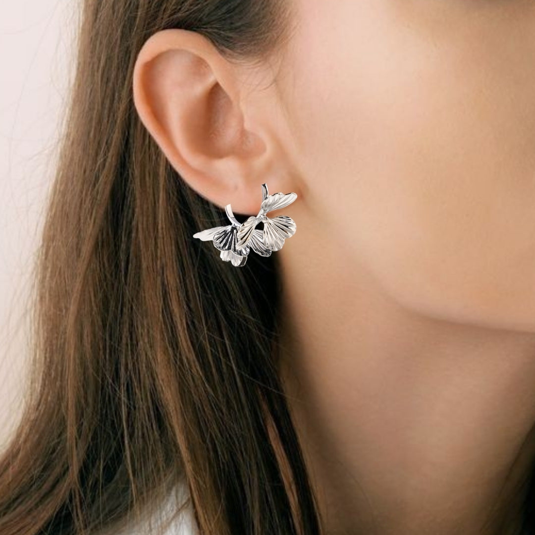 Clover Hoops Silver Nestasia