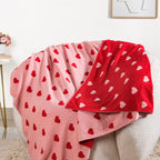 Heart Knitted Throw Blanket Nestasia