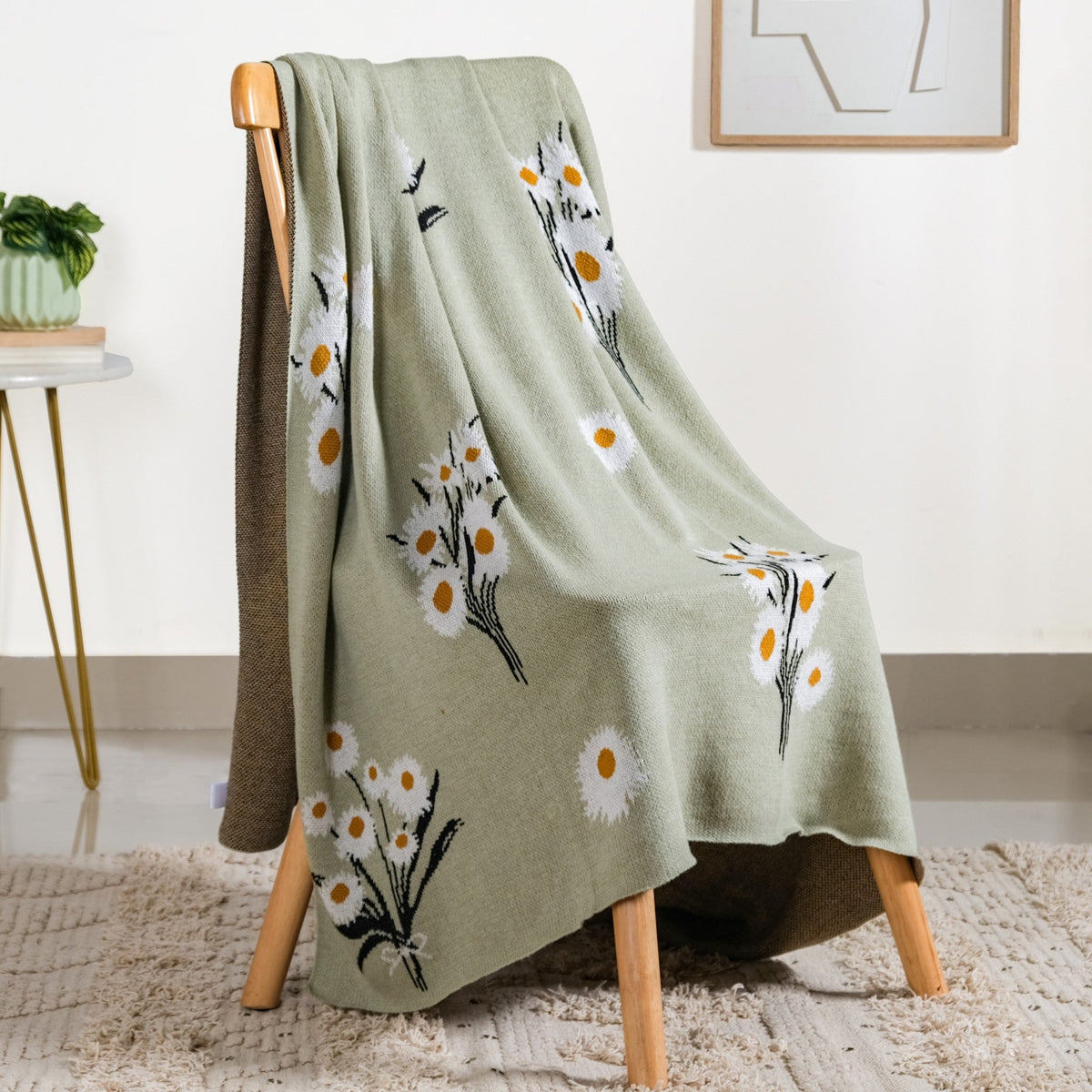 Daisy Delight Pure Cotton Throw Blanket Nestasia