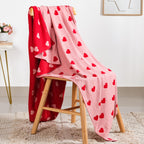 Heart Knitted Throw Blanket Nestasia