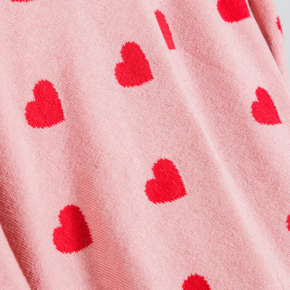 Heart Knitted Throw Blanket Nestasia