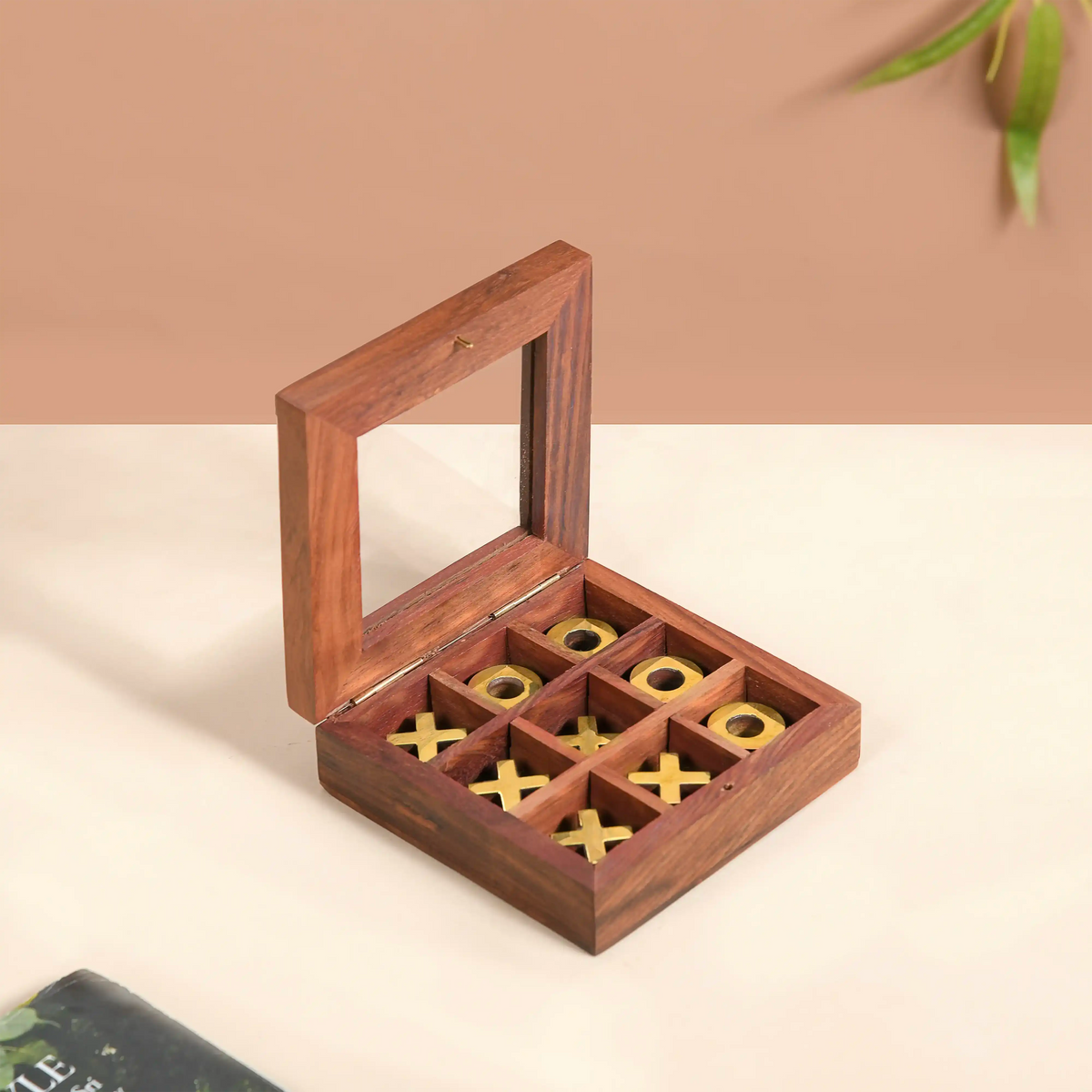 Wooden Tic Tac Toe Game Box Nestasia