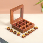 Wooden Tic Tac Toe Game Box Nestasia