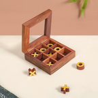 Wooden Tic Tac Toe Game Box Nestasia
