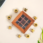 Wooden Tic Tac Toe Game Box Nestasia