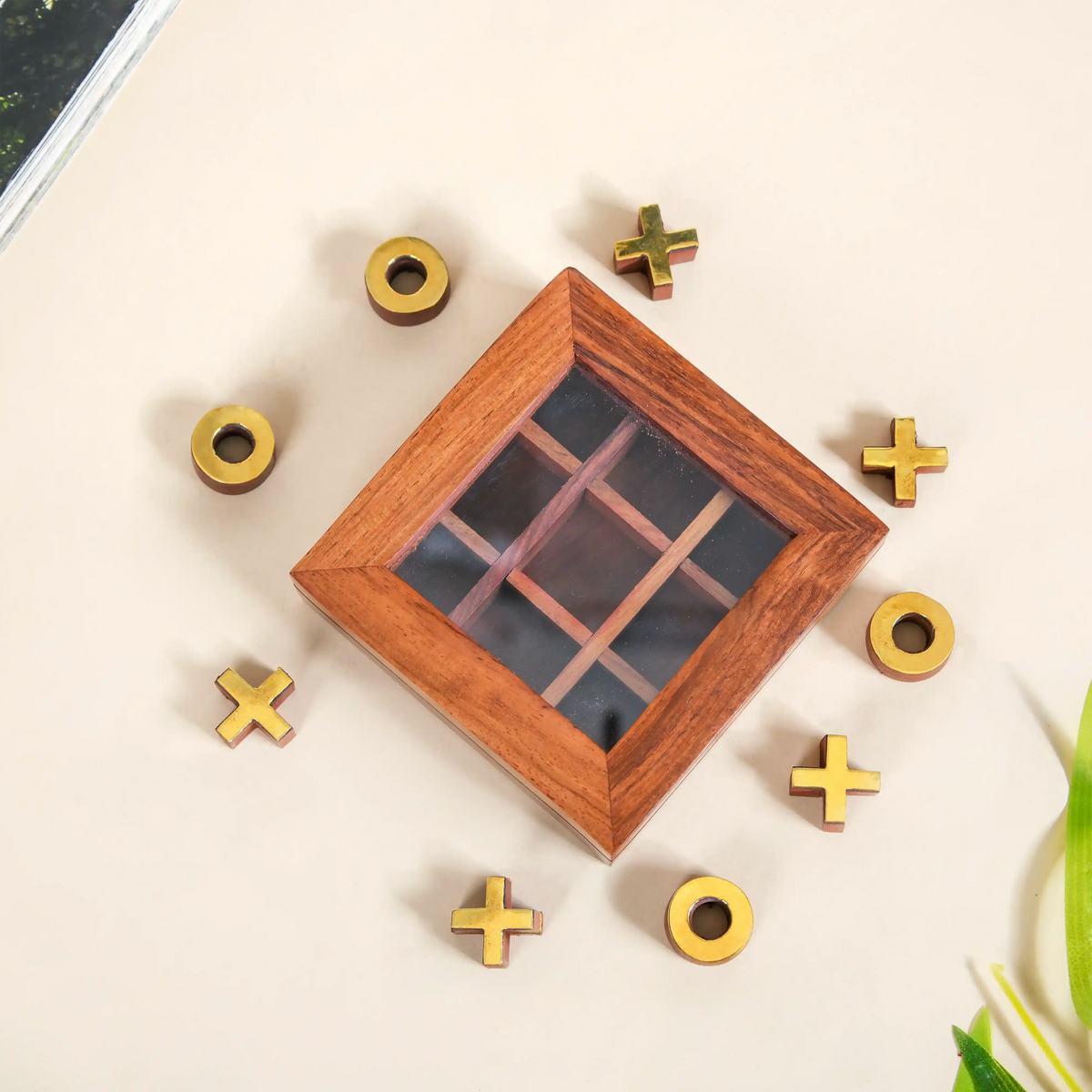 Wooden Tic Tac Toe Game Box Nestasia