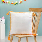 Tiger Embroidered Cotton Kids Cushion Cover 42x42cm Nestasia