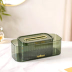 Tissue Box Holder With Storage Organizer Green Nestasia