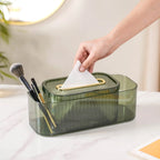 Tissue Box Holder With Storage Organizer Green Nestasia