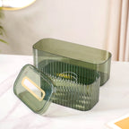 Tissue Box Holder With Storage Organizer Green Nestasia