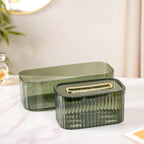 Tissue Box Holder With Storage Organizer Green Nestasia